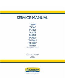 Manual de servicio en pdf del tractor New Holland T4.80F, T4.90F, T4.100F, T4.110F, T4.80LP, T4.90LP, T4.100LP, T4.110LP - Ne...