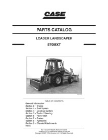 Catálogo de piezas de cargadoras Case 570MXT - Case manuales