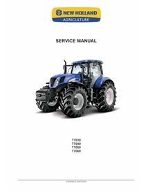 Manuel d'entretien pdf pour tracteur New Holland T7030, T7040, T7050, T7060 - New Holland Agriculture manuels - NH-87628084B-EN