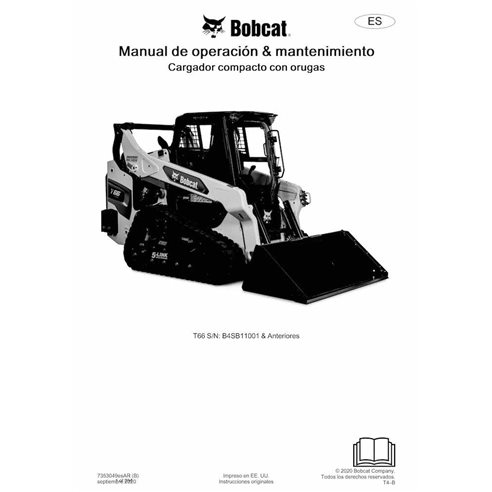 Manual de operação e manutenção em pdf da carregadeira de esteira compacta Bobcat T66 ES - Lince manuais - BOBCAT-T66-7353049...
