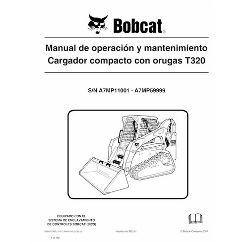 Manual de operação e manutenção em pdf da carregadeira de esteira compacta Bobcat T320 ES - Lince manuais - BOBCAT-T320-69865...