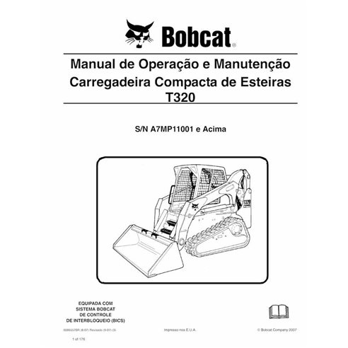 Bobcat T320 cargador compacto de orugas pdf manual de operación y mantenimiento PT - Gato montés manuales - BOBCAT-T320-69865...