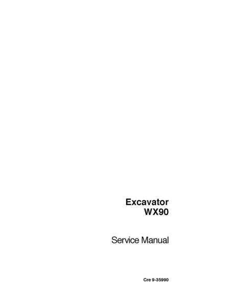CASE-935990 Manual de servicio de la excavadora Case WX90