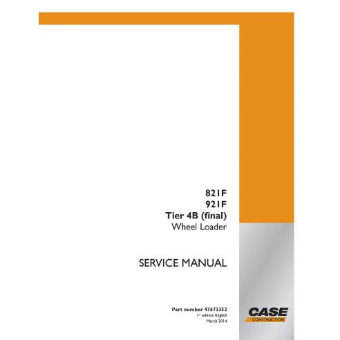 Manual de servicio de la cargadora de ruedas Case 821F, 921F Tier 4B - Caso manuales - CASE-47673352