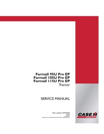 Manuel d'entretien du tracteur Case Ih Farmall 95U, 105U, 115U Pro EP - Cas IH manuels - CASE-47735452