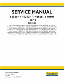 NH-47888341 Manual de serviço em pdf do trator New Holland T4030F, T4040F, T4050F, T4060F Tier 3