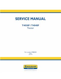 Manual de servicio en pdf del tractor New Holland T4030F, T4040F - New Holand Agricultura manuales - NH-47888340-EN