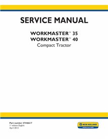 Manuel d'entretien pdf pour tracteur compact New Holland WORKMASTER 35, WORKMASTER 40 - New Holland Agriculture manuels - NH-...