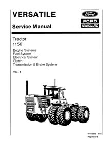 Manuel d'entretien pdf numérisé pour tracteur New Holland Ford 1156 - New Holland Agriculture manuels - NH-40115610-EN