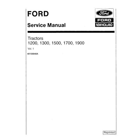 Manual de servicio en PDF escaneado del tractor New Holland Ford 1200, 1300, 1500, 1700, 1900 - New Holand Agricultura manual...