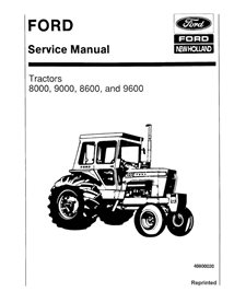 NH-40800020 Manual de serviço em PDF digitalizado do trator New Holland Ford 8000, 9000, 8600 e 9600