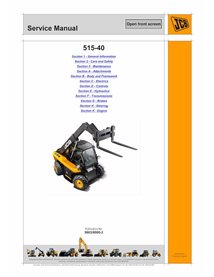 Manuel d'entretien PDF JCB 515-40 Loadall - JCB manuels - JCB-9803-9900-EN