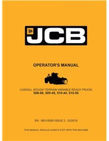 JCB 508-66, 509-45, 510-44, 510-55 loadall manual del operador en pdf - JCB manuales - JCB-9831-5050-2-OM-EN