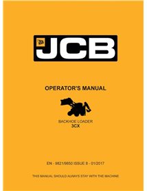 Manual do operador da retroescavadeira JCB 3CX em pdf - JCB manuais - JCB-9821-9850-8-OM-EN