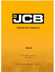 JCB TM320, TM320S and TM320WM loader pdf operator's manual  - JCB manuals - JCB-9821-3100-6-OM-EM