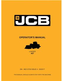 Manual do operador em pdf da carregadeira JCB 457 - JCB manuais - JCB-9821-3700-4-OM-EN