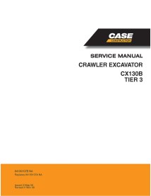 Manuel d'entretien de la pelle Case CX130B Tier 3 - Cas manuels - CASE-84139197B