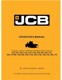 JCB 533-105, 535-v125, 535-v140, 540-140, 540-170, 540-170 MP, 540-200, 540-v140, 540-v180, 550-140, 550-170 cargar todo en -...