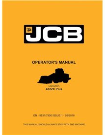 Manuel de l'opérateur pdf du chargeur JCB 432ZX Plus - JCB manuels - JCB-9831-7900-1-OM-EN