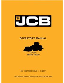 Manuel de l'opérateur pdf du chargeur JCB TM180, TM220 - JCB manuels - JCB-9821-9300-4-OM-EN