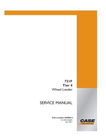 Manual de servicio de la cargadora de ruedas Case 721F Tier 4 - Caso manuales - CASE-84488413