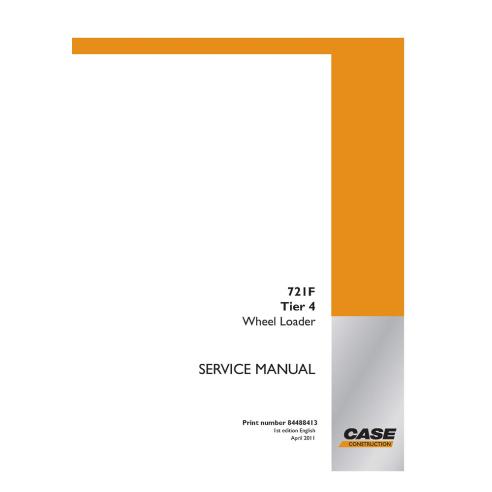 Manual de serviço da carregadeira de rodas Case 721F Tier 4 - Caso manuais - CASE-84488413