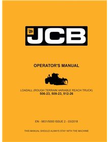 JCB 506-23, 509-23, 512-26 loadall manual del operador en pdf - JCB manuales - JCB-9831-5000-2-OM-EN