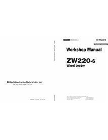 Hitachi ZW220-6 wheel loader pdf workshop manual  - Hitachi manuals - HITACHI-WNEK50-EN-01