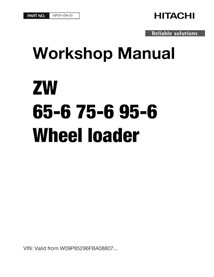 Manual de oficina em pdf da carregadeira de rodas Hitachi ZW65-6, ZW75-6, ZW95-6 - Hitachi manuais - HITACHI-ZW-65-95-6-EN