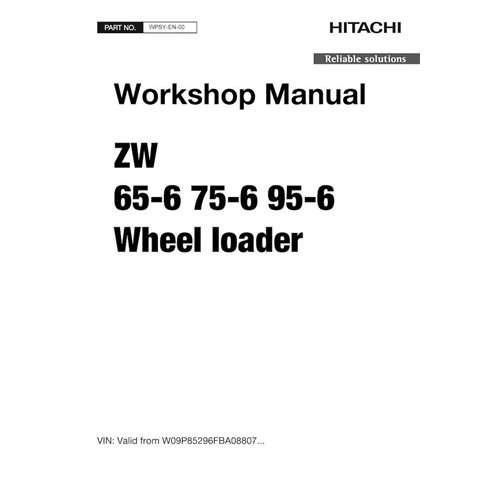 Manual de oficina em pdf da carregadeira de rodas Hitachi ZW65-6, ZW75-6, ZW95-6 - Hitachi manuais - HITACHI-ZW-65-95-6-EN