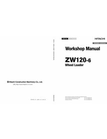 Hitachi ZW120-6 wheel loader pdf workshop manual  - Hitachi manuals - HITACHI-WNSA60-EN-00