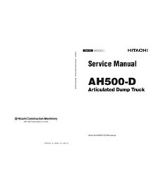 Hitachi AH500-D articulated truck pdf service manual  - Hitachi manuals - HITACHI-KM8TJG-E-01