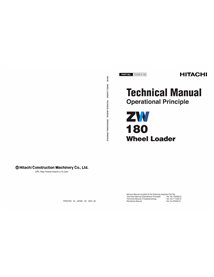 Manual técnico do princípio operacional em pdf da carregadeira de rodas Hitachi ZW180 - Hitachi manuais - HITACHI-TO4GD-E-00