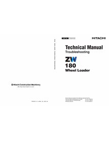 Hitachi ZW180 wheel loader pdf troubleshooting technical manual  - Hitachi manuals - HITACHI-TT4GD-E-00