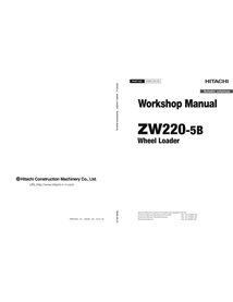 Hitachi ZW220-5B wheel loader pdf workshop manual  - Hitachi manuals - HITACHI-WNEE-EN-00