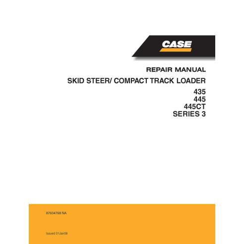 Manual de servicio del cargador deslizante Case 435, 445, 445CT Serie 3 - Case manuales