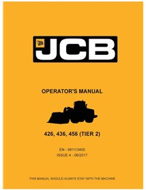 JCB 426, 436, 456 (TIER 2) loader pdf operator's manual  - JCB manuals - JCB-9811-3400-4-OM-EN