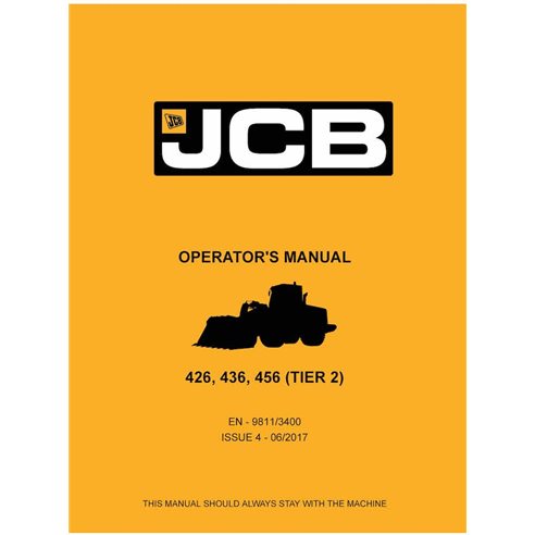 Manual del operador del cargador JCB 426, 436, 456 (TIER 2) en pdf - JCB manuales - JCB-9811-3400-4-OM-EN