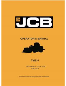 Manual do operador em pdf da carregadeira JCB TM310 - JCB manuais - JCB-9821-0650-3-OM-EN