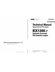 Manual técnico do princípio operacional em pdf da escavadeira Hitachi EX1200-7 - Hitachi manuais - HITACHI-TOKAA90EN01