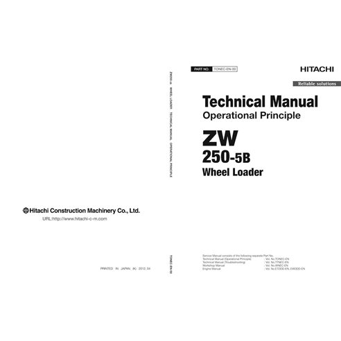 Cargador de ruedas Hitachi ZW250-5B pdf manual técnico de principios operativos - Hitachi manuales - HITACHI-TONEC-EN-00