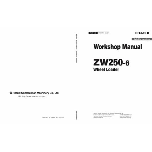 Manuel d'atelier pdf de la chargeuse sur pneus Hitachi ZW250-6 - Hitachi manuels - HITACHI-WNEM50-EN-01