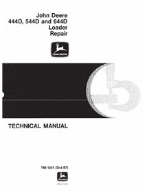TM1341 John Deere 444D, 544D, 644D loader repair technical manual (TM1341)