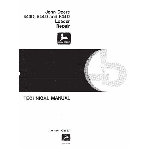 Manual técnico de reparación en pdf del cargador John Deere 444D, 544D, 644D - John Deere manuales - JD-TM1341-EN