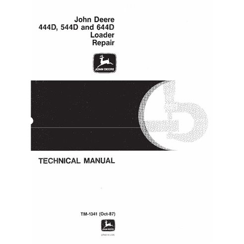 Manual técnico de reparo em pdf da carregadeira John Deere 444D, 544D, 644D - John Deere manuais - JD-TM1341-EN