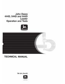 John Deere 444D, 544D, 644D loader pdf operation and test technical manual  - John Deere manuals - JD-TM1341OP-EN