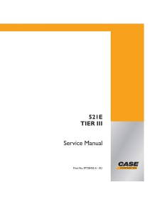 Manual de serviço do carregador Case 521E Tier 3 - Caso manuais - CASE-87728450