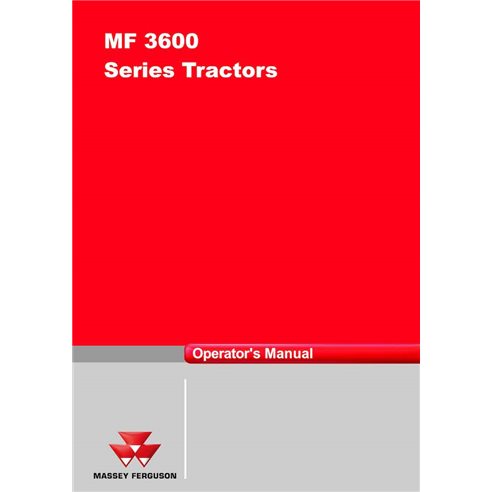 Manual do operador em pdf do trator Massey Ferguson 3615, 3625, 3625, 3645 - Massey Ferguson manuais - MF-VA208233B-OM-EN