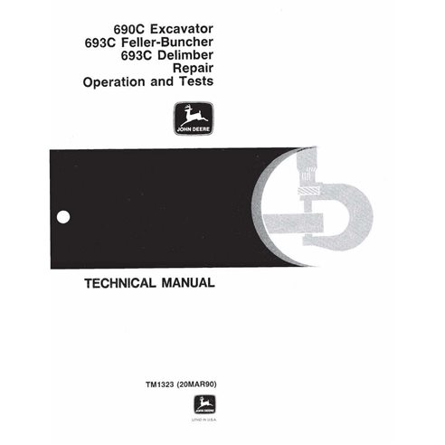 Manuel technique pdf pour pelle John Deere 690C, 693C - tout compris - John Deere manuels - JD-TM1323-EN