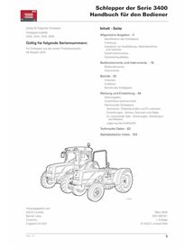 Manuel de l'opérateur pdf pour tracteur Massey Ferguson 3425, 3435, 3445, 3455 DE - Massey-Ferguson manuels - MF-1857486M1-OM-DE